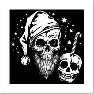 Santa Skull Collection 2 Posters and Art